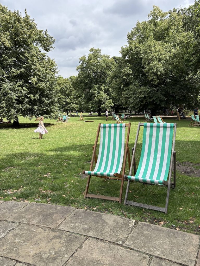 Deck chairs in Hyde Park 